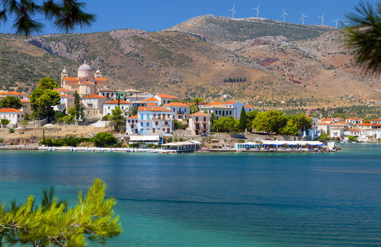 Scenic fishing village of Galaxidi in Greece