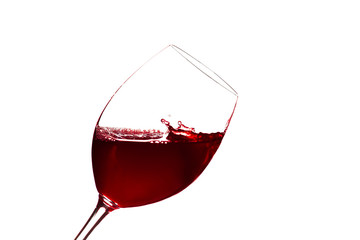 splash of wine in the glass