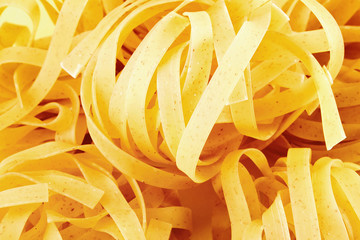 close up of a italian pasta on white background