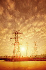 Fototapeta premium high voltage post