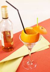 Drunk Orange cocktail on a table