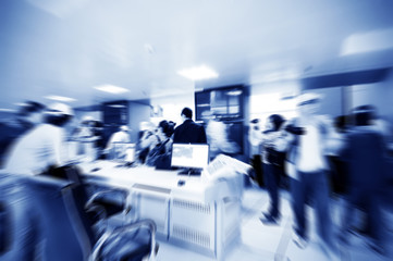 Office inside the crowd
