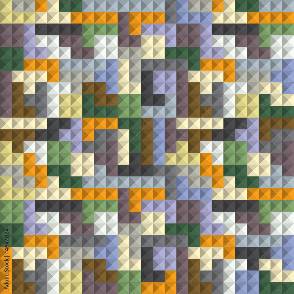 Poster Abstract seamless background of color blocks