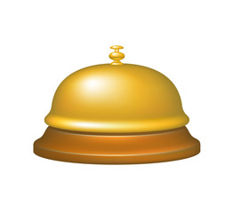 Service bell in gold design