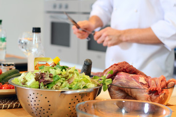 Chef cook preparing for cooking
