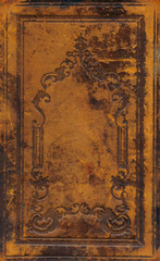 Fototapeta na wymiar old and dirty ornamental book cover
