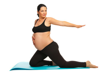 Beauty pregnant workout