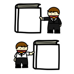 Business man and woman cartoon. vector