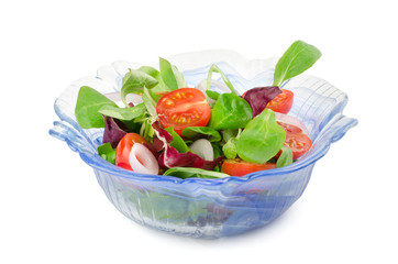 vegetable salad isolated on white
