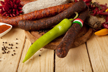 Deftige ungarische Salami-Platte