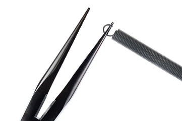 Schraubenzugfeder mit Spitzzange