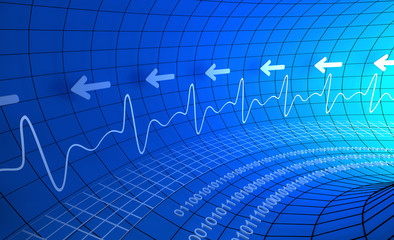 Digital pulse monitor abstract background
