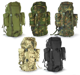 Military or survival  hunters  backpacks set isolated on white