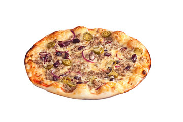Pizza isolated on white