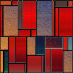 Seamless textured stained glass panel