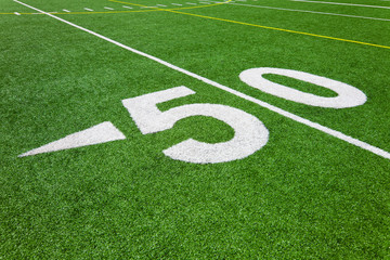 fifty yard line - football field