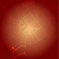 Architectural background. Part of architectural project