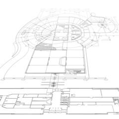 Architectural background. Part of architectural project