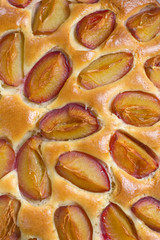 Homemade plum pie