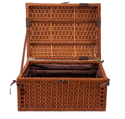 open wicker chest
