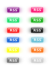 Série de logos RSS lumineux multicolores n°2