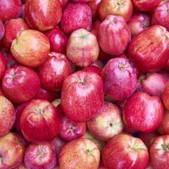 red apples for sale, natural background