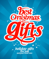 Best Christmas gifts design template.
