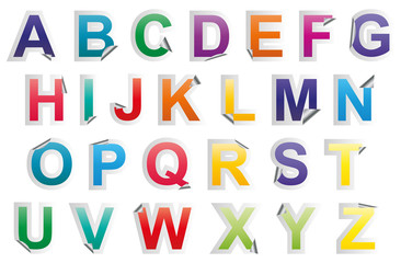 sticker alphabet