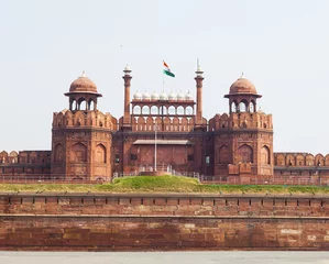 Fotobehang Architectural detail of Lal Qila - Red Fort in Delhi, India © travelview
