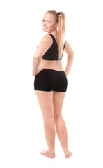 Fototapeta premium Size 40 woman isolated over white background