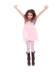 little girl in a dress