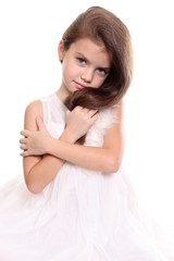 little girl with beautiful hair