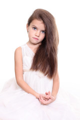 little girl with beautiful hair