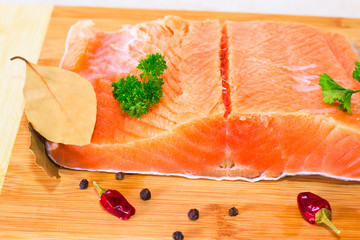 fresh salmon fillet
