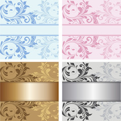 Elegant vintage damask invitations