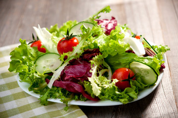 Fresh mixed organic salad