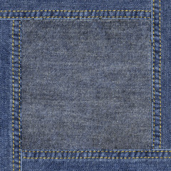 Highly detailed denim texture - abstract framed background