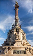 Fototapeta na wymiar Pomnik Kolumba Barcelona Hiszpania