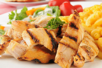 Grilled chicken closeup