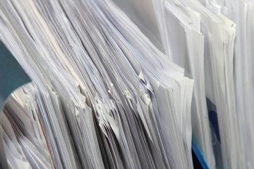 background of heap of paper in office