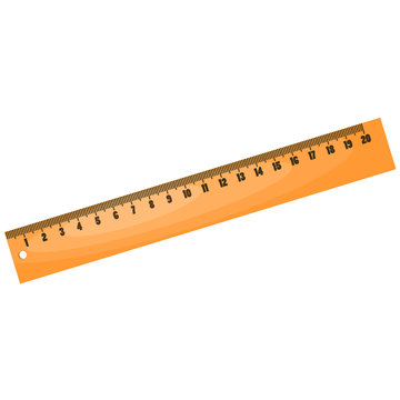 Cartoon wood ruler. eps10