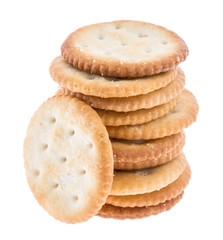 Stacked Crackers on white