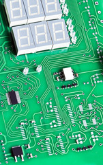 Close up view to Electronic circuit board