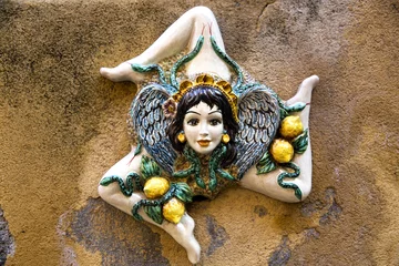 Rolgordijnen Ceramica siciliana - Trinacria © lapas77
