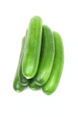 Big group of green cucumbers