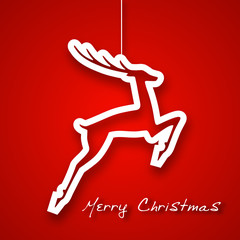 Christmas jump deer applique background