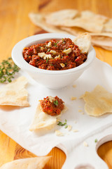 red pepper and walnut dip