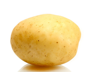 fresh potato isolated on white