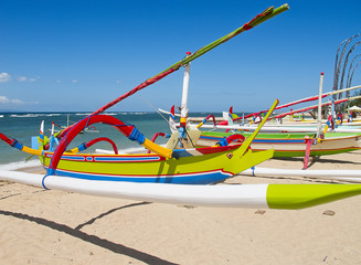 Traditional balinese "dragonfly" boat