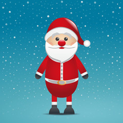 santa claus with hat green snow background